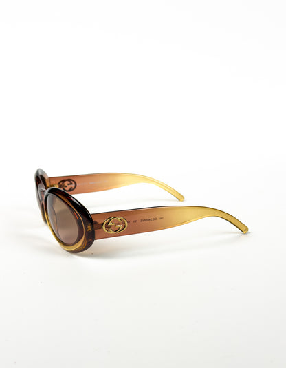 Gucci GG 2400 Oval Yellow Sunglasses