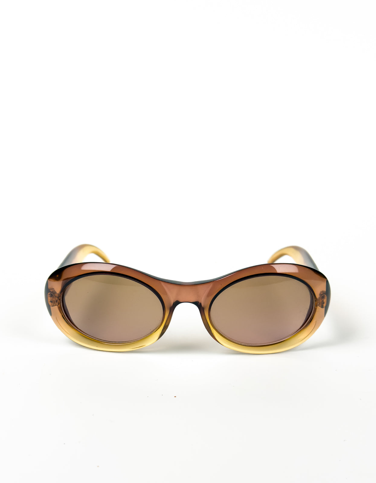 Gucci GG 2400 Oval Yellow Sunglasses
