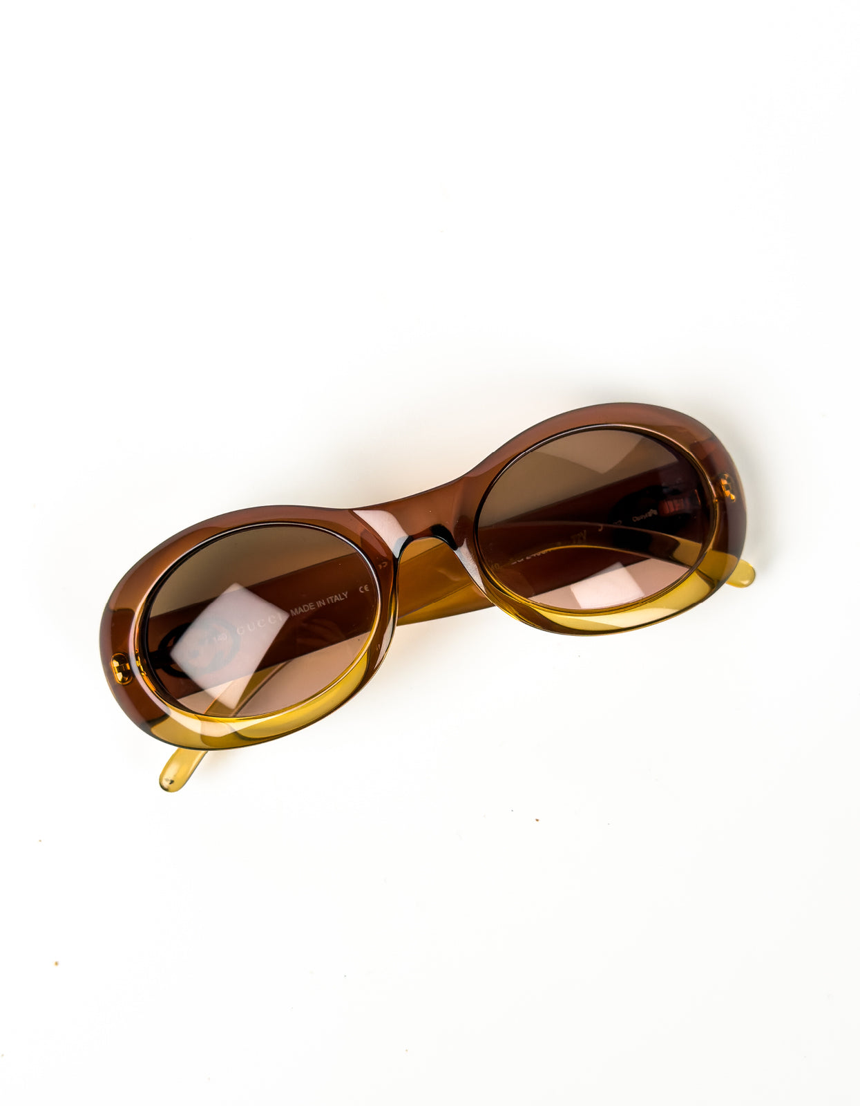 Gucci GG 2400 Oval Yellow Sunglasses