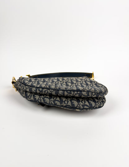 Christian Dior Oblique Navy Saddle