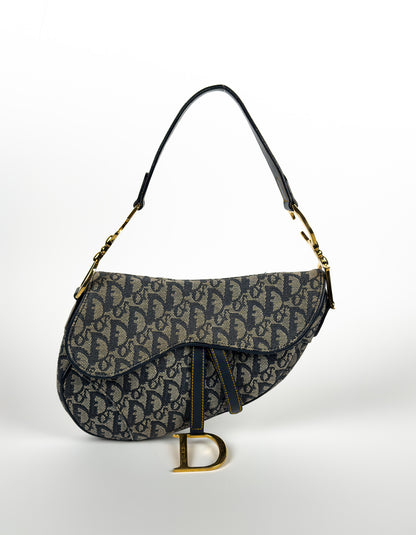 Christian Dior Oblique Navy Saddle