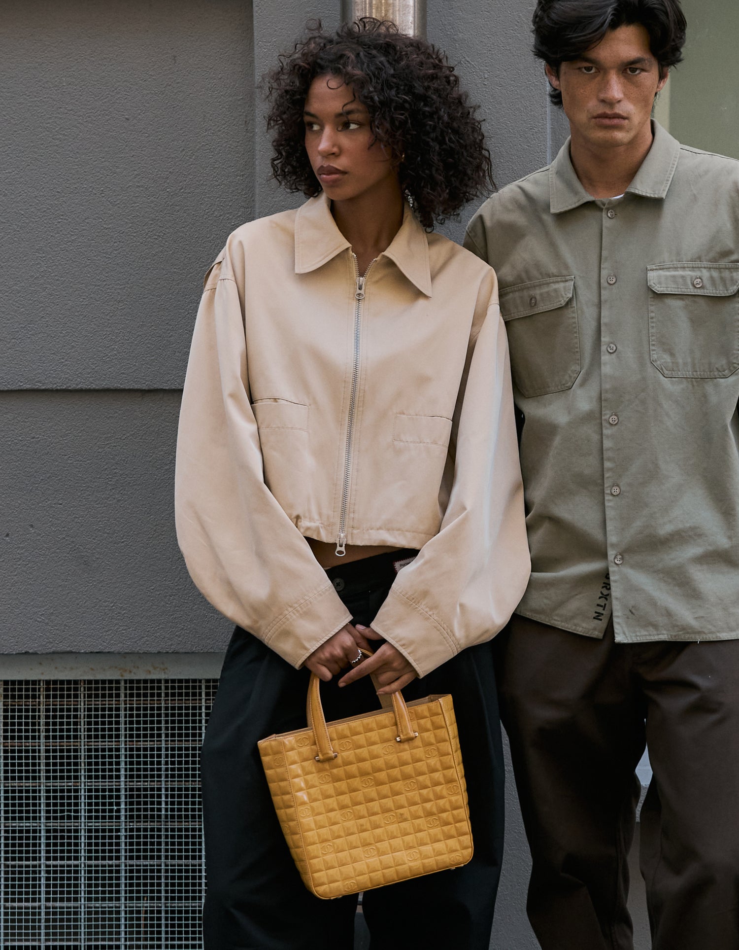 Chanel Choco Bar Yellow Tote Bag