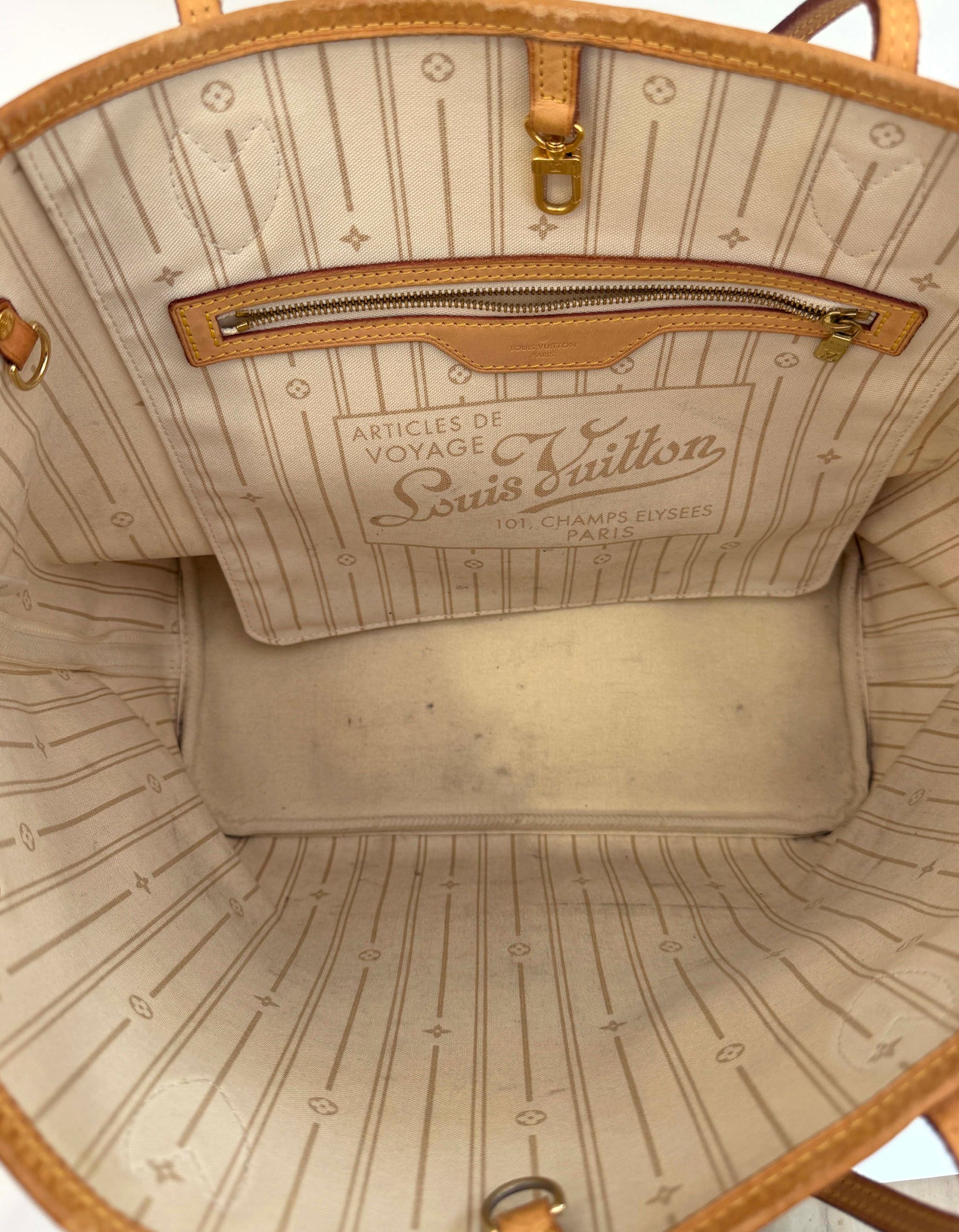 Damier Azur Neverfull MM Tote Bag