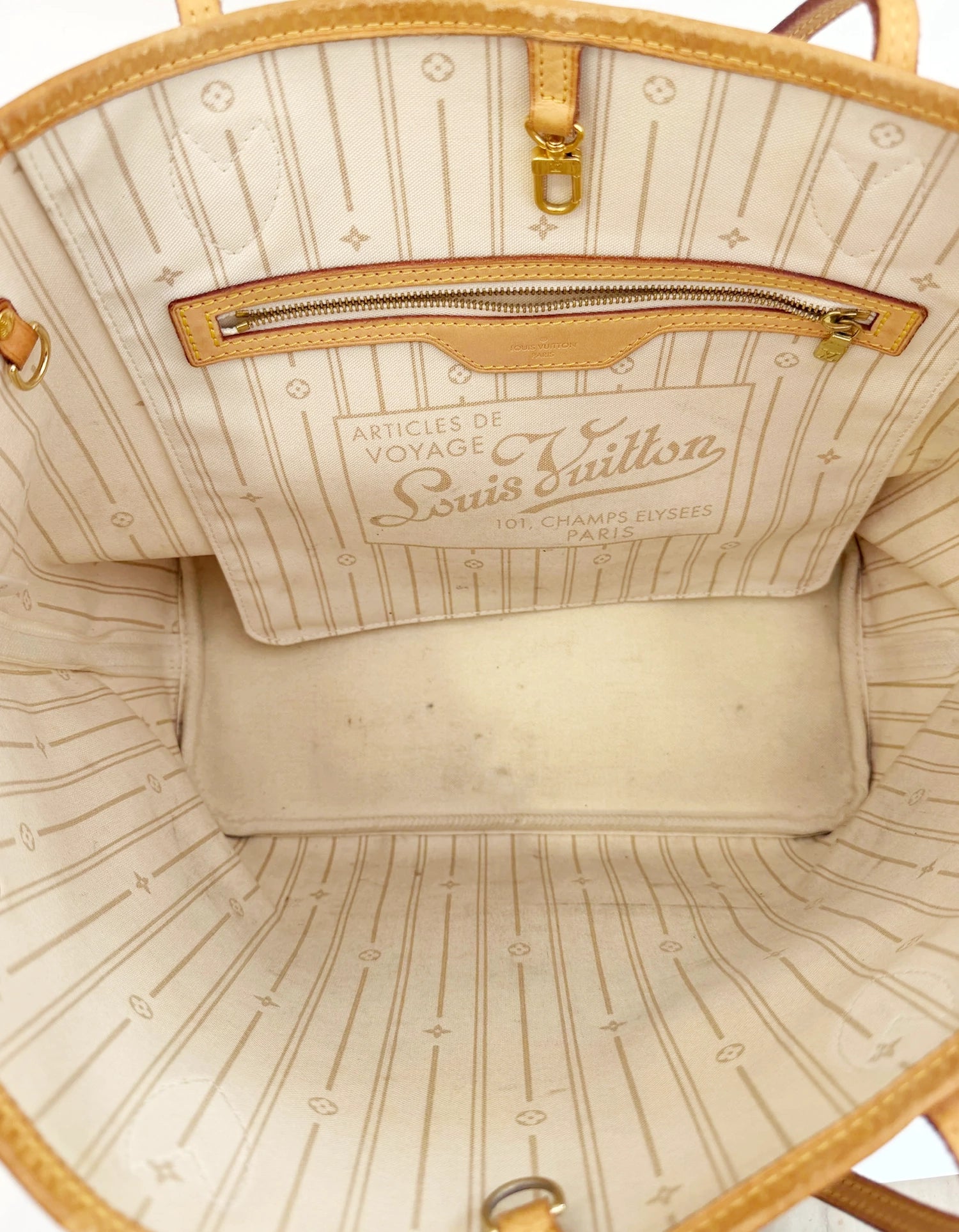 Louis Vuitton Damier Azur Neverfull MM Tote Bag