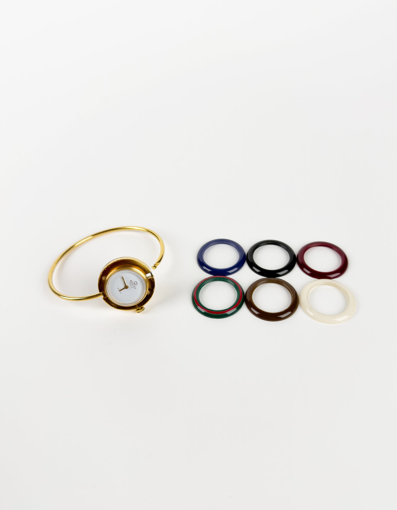 Gucci Gold Bangle Interchangeable Bezel