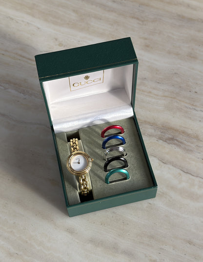 Gucci Gold Link Changeable Bezel