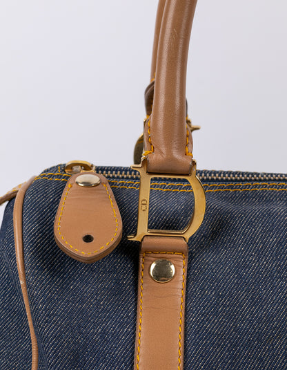 Dior Denim Calfskin Boston
