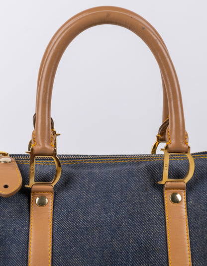 Dior Denim Calfskin Boston