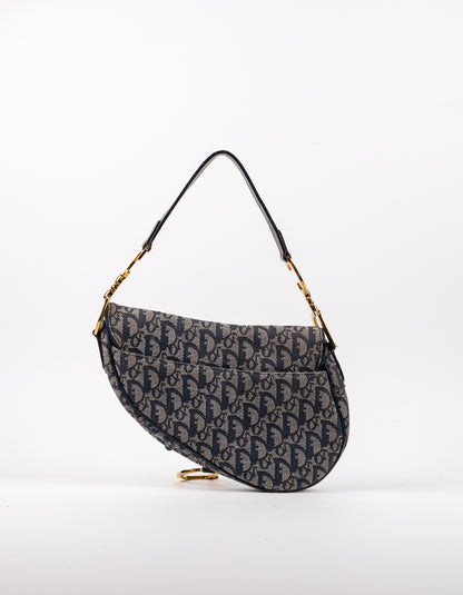 Christian Dior Oblique Navy Saddle
