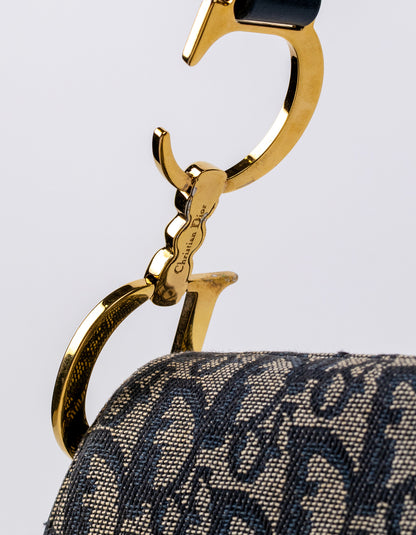 Christian Dior Oblique Navy Saddle