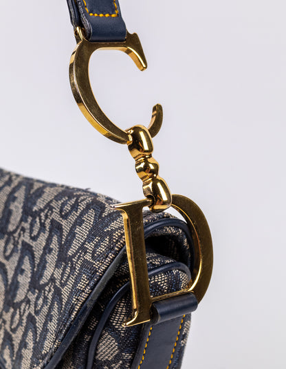 Christian Dior Oblique Navy Saddle
