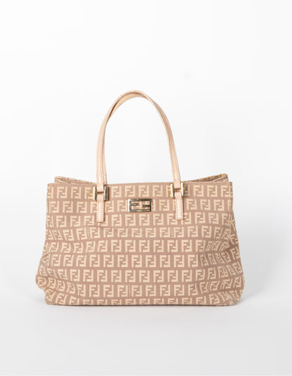 Fendi Pink Zucchino Tote