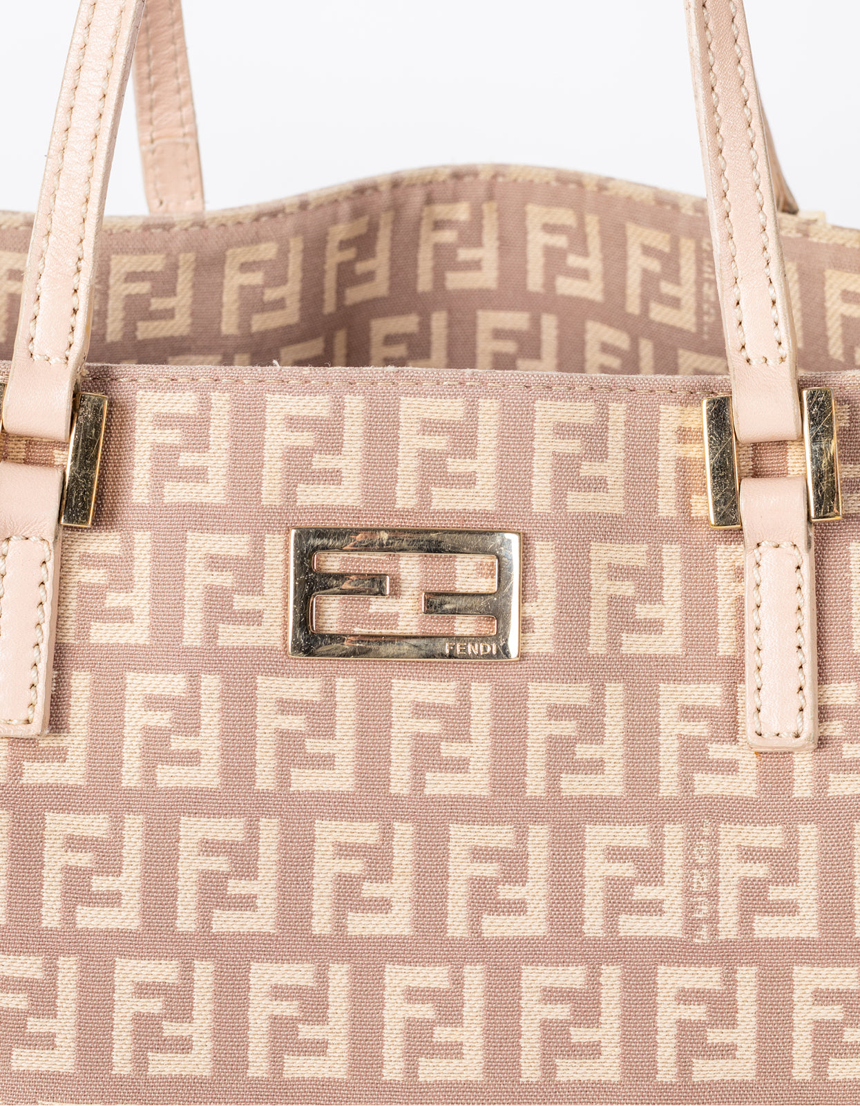 Fendi Pink Zucchino Tote