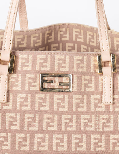 Fendi Pink Zucchino Tote
