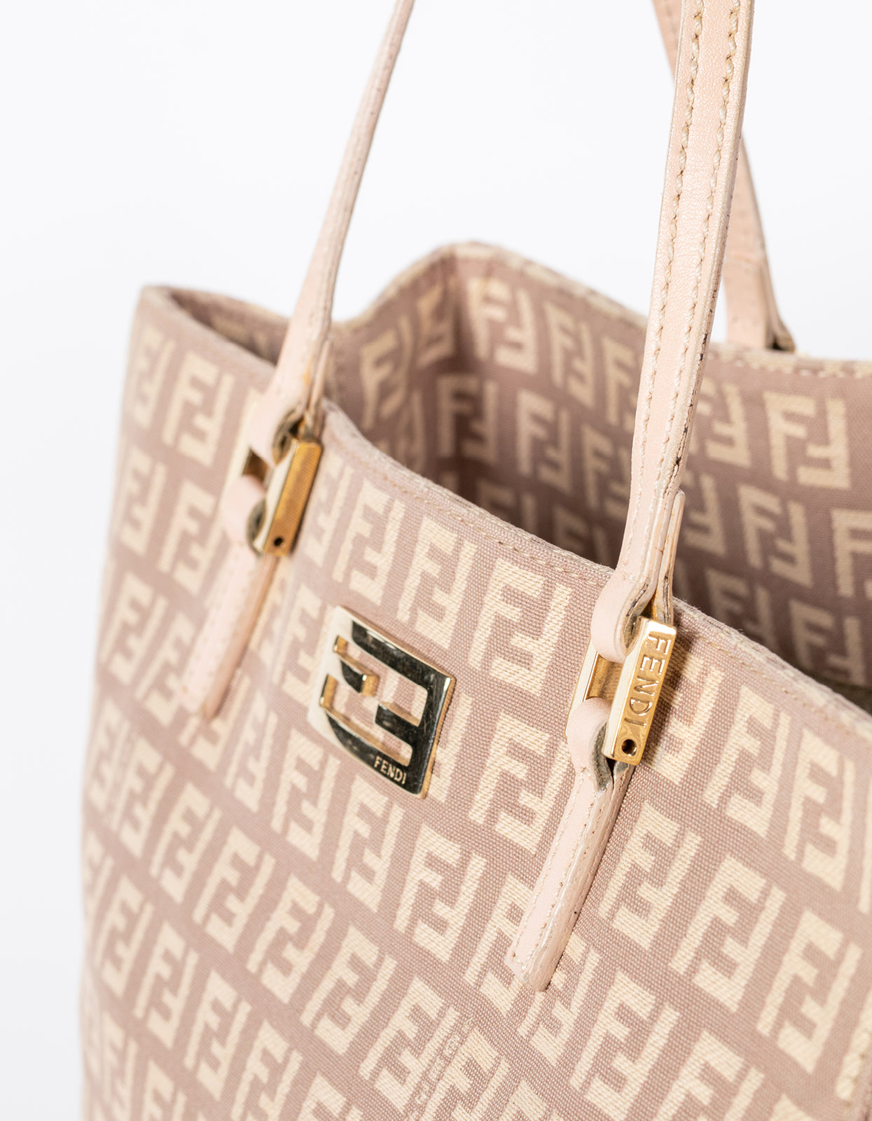 Fendi Pink Zucchino Tote