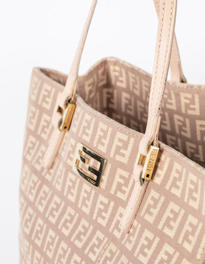 Fendi Pink Zucchino Tote