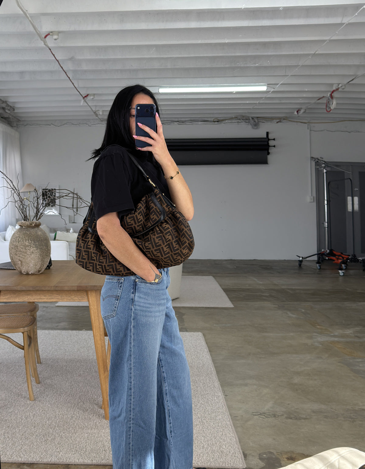 Fendi Tobacco Zucca Hobo
