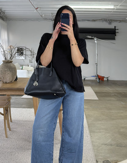 Dior Open Black Bar Tote