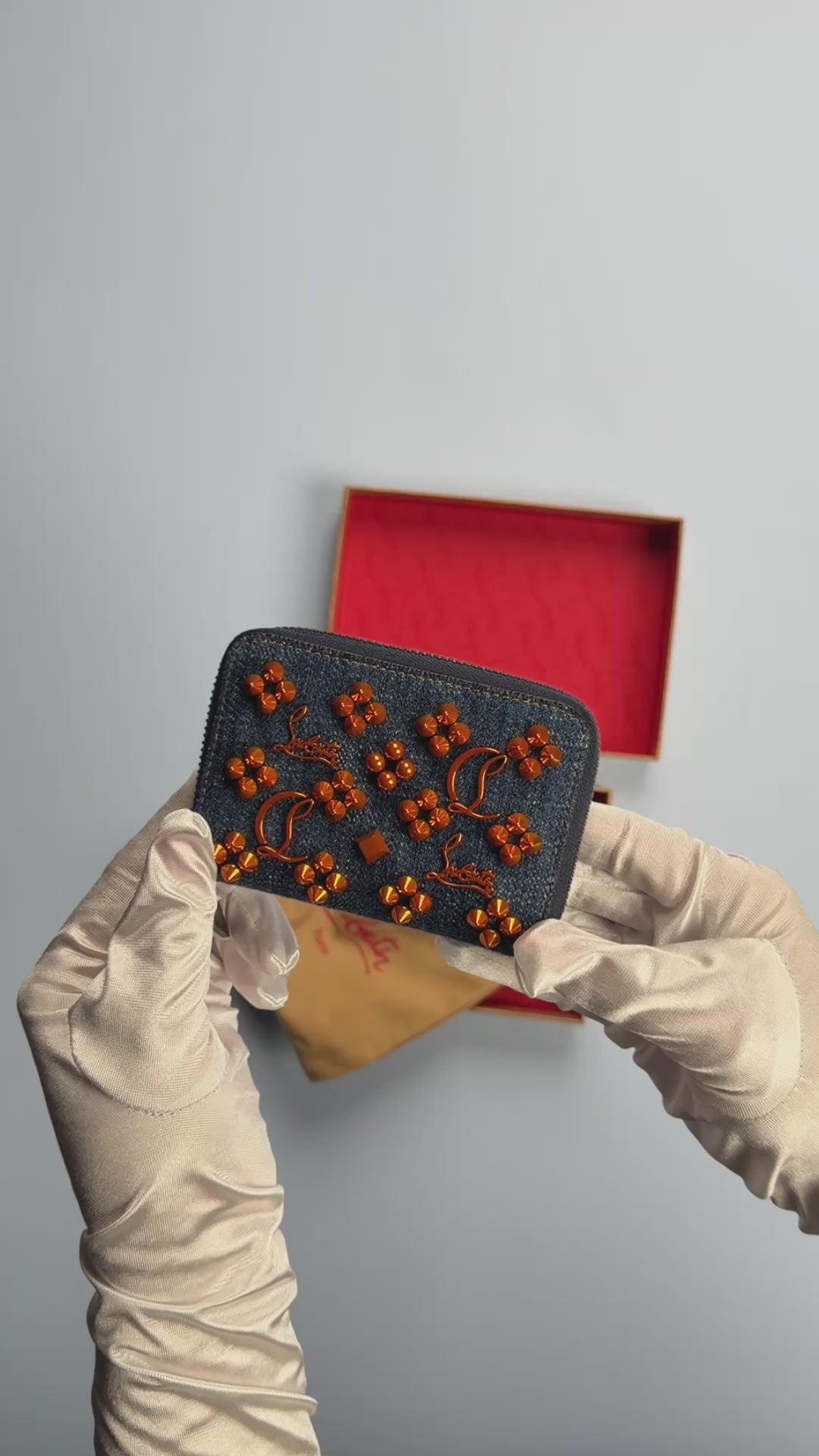 Christian Louboutin Panettone Denim Coin Case