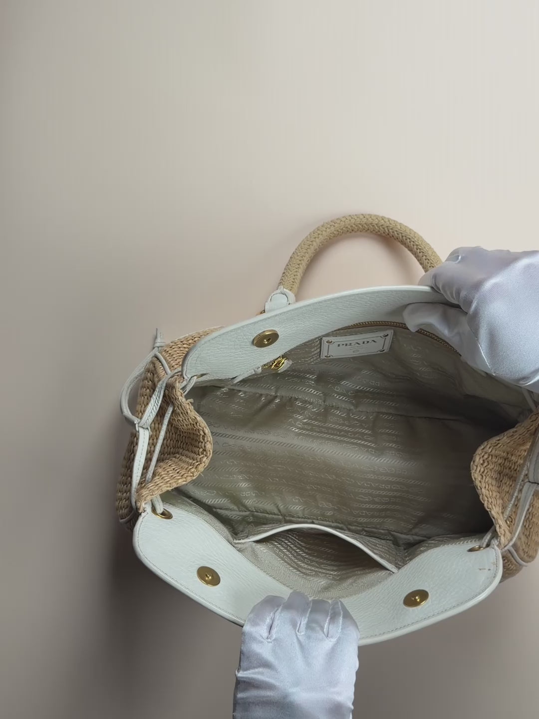 Prada Straw Vitello Daino