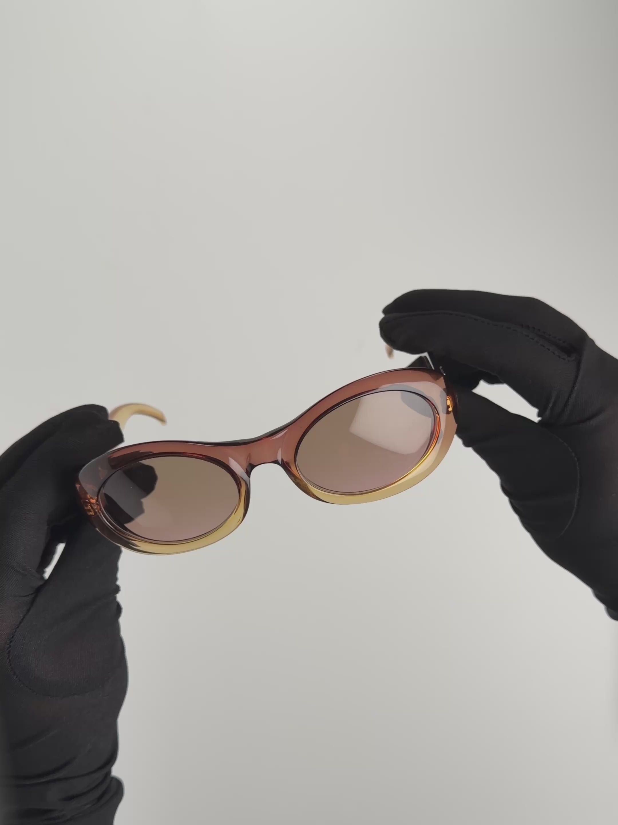 Gucci GG 2400 Oval Yellow Sunglasses