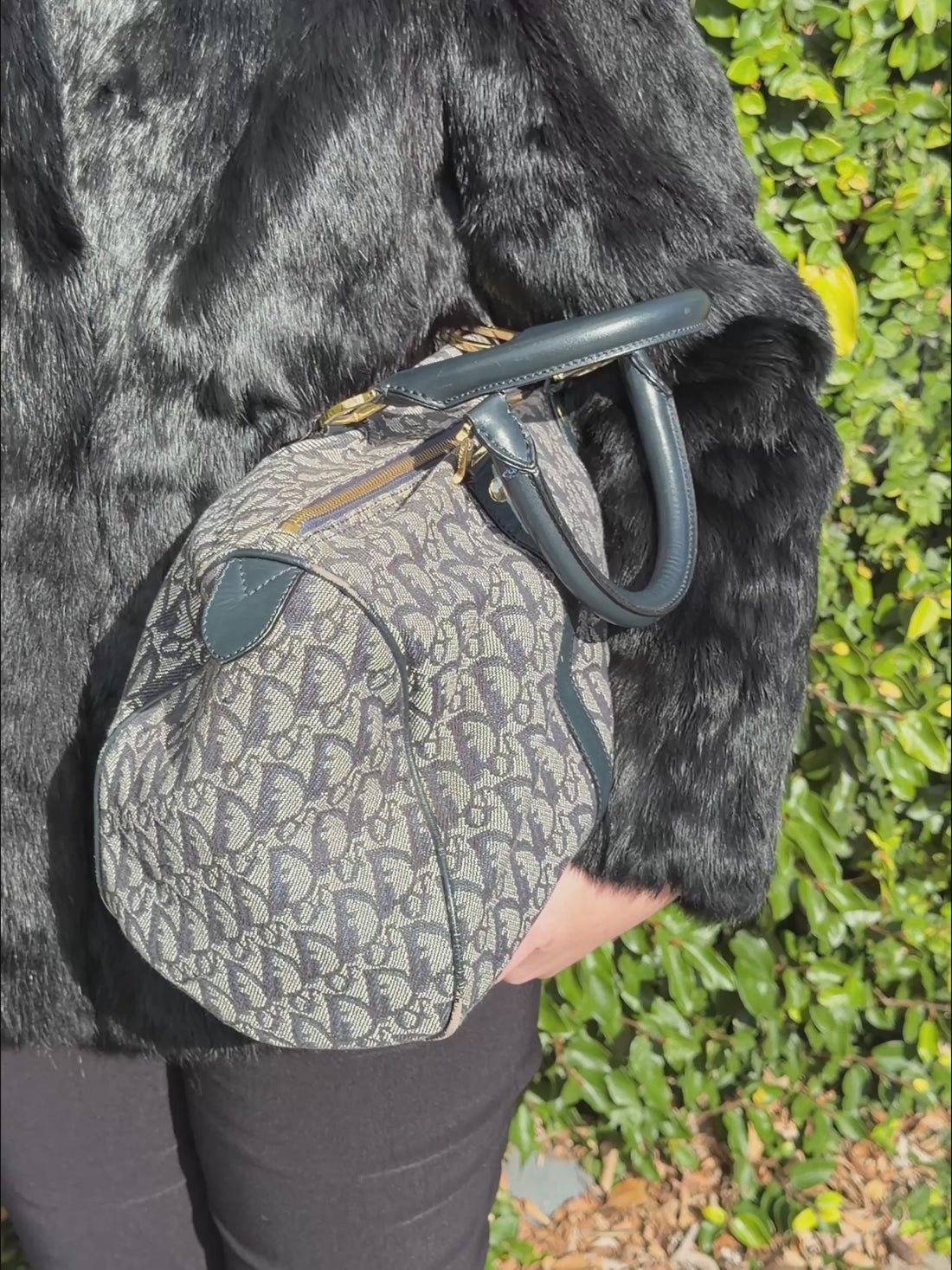 Dior Diorissimo Canvas Boston Bag