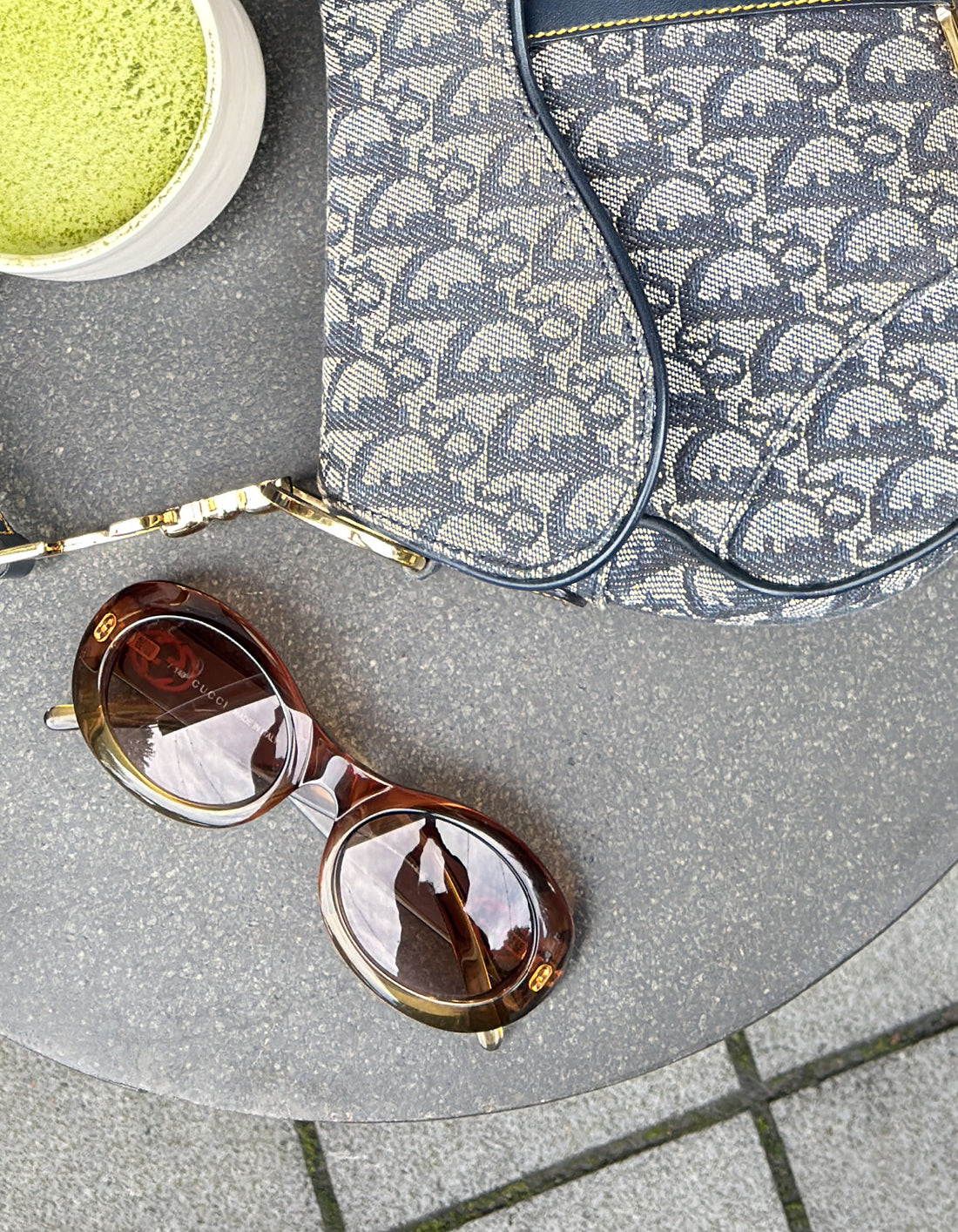Gucci GG 2400 Oval Yellow Sunglasses