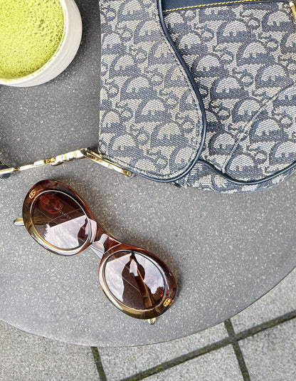Gucci GG 2400 Oval Yellow Sunglasses