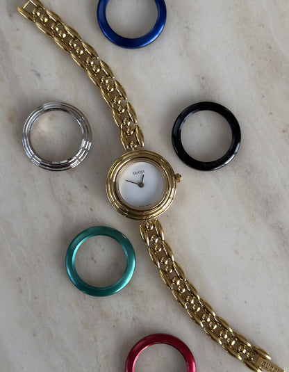 Gucci Gold Link Changeable Bezel